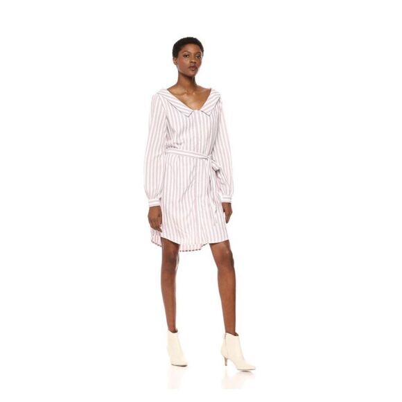 Cupcakes and Cashmere Women's Daylily Yarn Dyed Rayon Stripe Shirt Dress Size XS - Picture 2 of 16